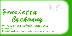 henrietta czekmany business card